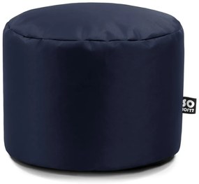 Ciemnoniebieski dziecięcy worek do siedzenia z imitacji skóry Dot M – So Soft?