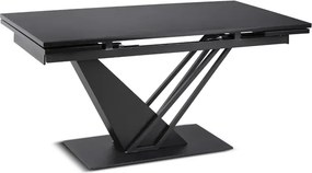 Stół Rozkładany Prostokątny REX 160-220 cm Czarny do Jadalni Loft