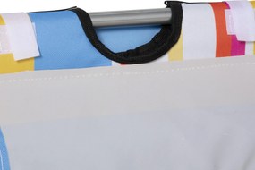 Outsunny Zestaw 2 mat plażowych, regulowane, składane, 124D x 53S x 37-50W cm, Wielobarwne