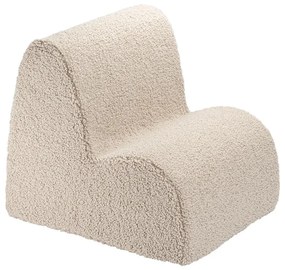 Jasnobrązowy fotel dziecięcy z materiału bouclé Cloud – Wigiwama