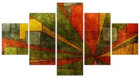 Obraz abstrakcji geometrycznej (125x70 cm)