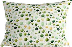 Poliestrowo-bawełniana poszewka na poduszkę GREEN TREES POLY 70x90 cm, zielona