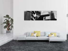 Obraz szklanych budynków (170x50 cm)