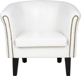 MIADOMODO Zestaw foteli Chesterfield, 58 x 71 x 70 cm, biały