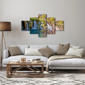 Obraz - Wejście na wodospady (125x70 cm)