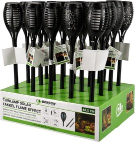 Lampa solarna FLARION z efektem płomienia 48,5 cm