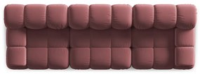 Różowa aksamitna sofa 282 cm Bellis – Micadoni Home