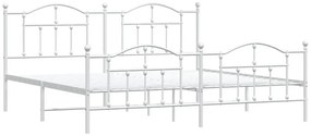 Białe metalowe łóżko industrialne 200x200 cm - Azos