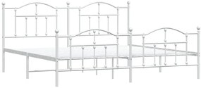 Białe metalowe łóżko industrialne 200x200 cm S6-F23