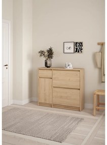 Uchylna szafka na buty w dekorze dębu w naturalnym kolorze 109x93x32 cm Naia – Tvilum