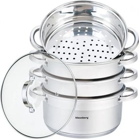 5 elementowy komplet garnków na parę 24cm L4-K79