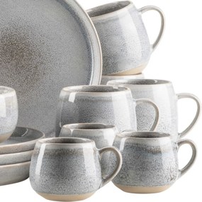 Mäser Zestaw naczyń śniadaniowych 16 szt. AQUATA – szary