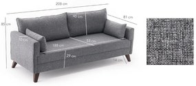 Szara sofa 208 cm Bella – Balcab Home