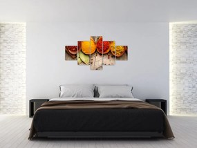 Obraz - Przyprawy na drewnie (125x70 cm)