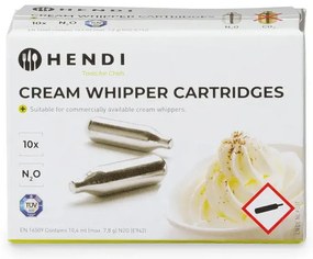 Zestaw 10 wkładów do syfonu do bitej smietany Hendi