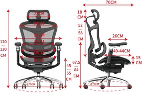 Ergonomiczny fotel do pracy przy biurku Kosmo, zgodny z normą BHP