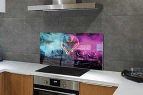 Szklany Panel Konsola DJ-a w Blasku Świateł