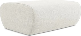 Pufa - z tkaniny szenilowej - biały - NANEA