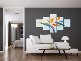Obraz kwiatu Strelicji (125x70 cm)