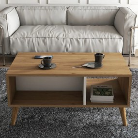 Stolik konferencyjny Exxen Oak and White