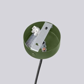 Żyrandol HALO 6 zielony oliwkowy ryflowany SOLLUX  LIGHTING