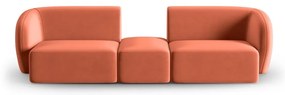 Różowa aksamitna sofa 246 cm Paolo – Milo Casa