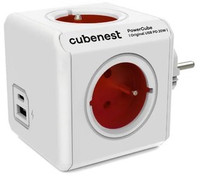 Rozgałęźnik do gniazdka 12 cm PowerCube Original USB – Cubenest