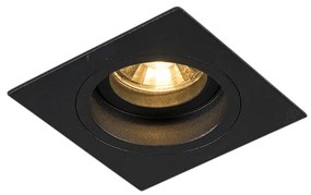 Inteligentny wpuszczany reflektor kwadratowy czarny w komplecie z Wifi GU10 - Chuck Nowoczesny Oswietlenie wewnetrzne