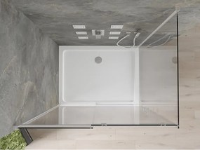 Mexen Omega kabina prysznicowa rozsuwana 100 x 80 cm, transparent, chrom + brodzik Flat - 825-100-080-01-00-4010