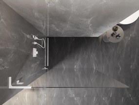 Mexen Lunar L ścianka prysznicowa Walk-in lewa 90 x 200 cm, transparent 8 mm, biała - 830L-090-000-20-00-L