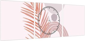 Obraz - Fioletowy minimalizm N⁰1 (z zegarem) (90x30 cm)