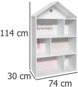 Regał na zabawki DOMEK, wys. 114 cm
