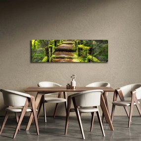 Obraz schodów w deszczowym pralesie (170x50 cm)