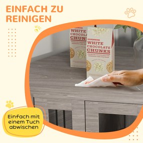 PawHut Klatka dla psa, projekt narożny, z zamknięciem, 1 poduszka leżakowa, 104 x 55 x 63 cm, Brązowy