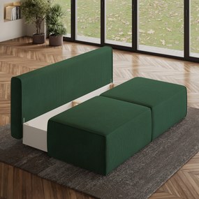 Masseno Narożnik VARNA z funkcją spania i pojemnikiem na pościel Narozniki L, Rozkładana sofa - Zielony, POSO 14