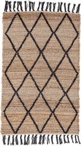 Czarny/w naturalnym kolorze dywan z juty tkany ręcznie 60x90 cm Shaila – Bizzotto