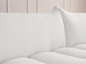 Biała sofa z materiału bouclé 286 cm Azra – Bobochic Paris