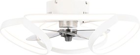 Biały wentylator sufitowy w komplecie z LED i pilotem - Mandy