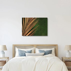 Obraz na szkle z liściem (70x50 cm)