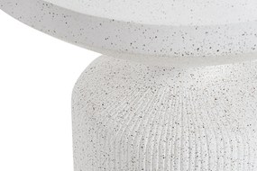 Stolik kawowy okrągły Sintro 54 cm - białe lastryko