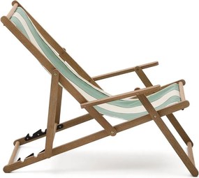 Zielony drewniany leżak ogrodowy Vilara – Kave Home