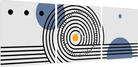 Obraz - Minimalistyczna abstrakcja N⁰1 (z zegarem) (90x30 cm)