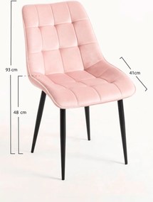 Zestaw 4 Krzese Cade Aksamitne