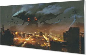 Panel szklany do Kuchni Potwór w Nocnym Mieście