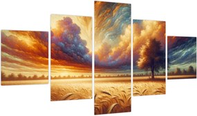 Obraz – Drzewo na polu (125x70 cm)