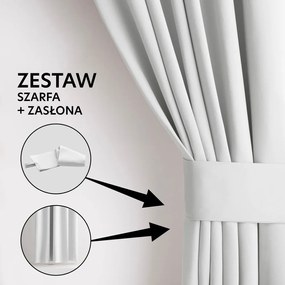 Biała zaciemniająca zasłona termiczna 140x270 cm Pleat – Restilo