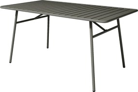 Stół ogrodowy metalowy - dł. 160 cm - Ciemnoszary - MIRMANDE