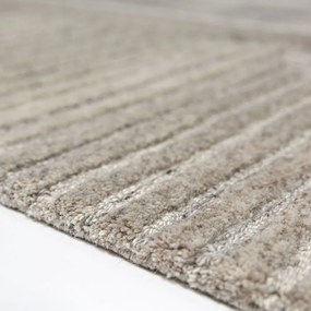 Szarobeżowy wełniany dywan tkany ręcznie 160x230 cm Lira – Flair Rugs