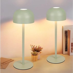 NETTLIFE Bezprzewodowa lampa stołowa LED, zestaw 2 szt.: Ściemnialna lampa stołowa dotykowa z 3 temperaturami barwowymi