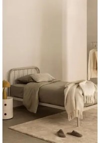 Żelazne Łóżko Asteri Kremowa Tapioca & 90 X 190 Cm & Bez Materaca - Sklum